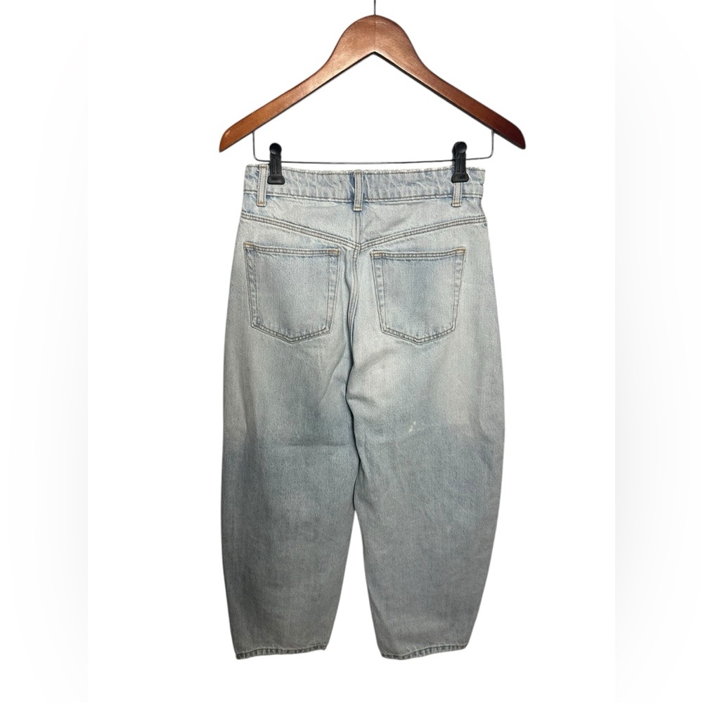 Zara Light Blue Denim Pants Baggy Light Wash 2 - Picture 2 of 8
